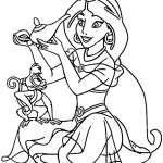 coloriage Aladdin pour enfant de 4 ans