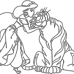 coloriage Aladdin pour enfant de 4 ans