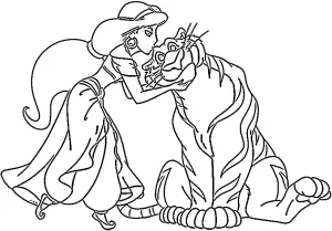 coloriage Aladdin pour enfant de 4 ans