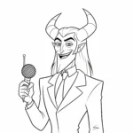coloriage Alastor avec son sourire à imprimer pour enfants