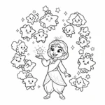 coloriage Asha et les souhaits de Rosas à imprimer pour enfants