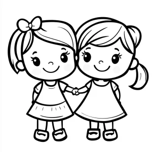 coloriage BFF pour enfants a imprimer
