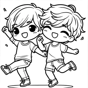 coloriage BFF a imprimer pour enfant de 4 ans