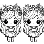 coloriage BFF pour enfants à télécharger