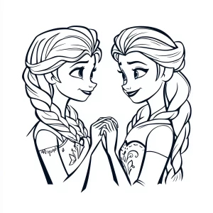 coloriage BFF pour enfants a imprimer gratuit