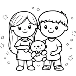 coloriage BFF et decoupage