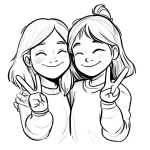 coloriage BFF a dessiner et imprimer