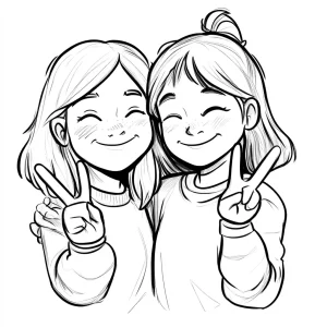 coloriage BFF a dessiner et imprimer
