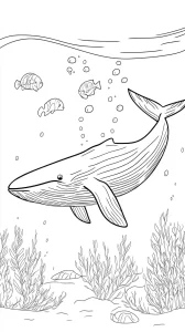 coloriage Baleine à imprimer pdf gratuit