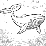 coloriage Baleine à imprimer pour enfant de 2 ans
