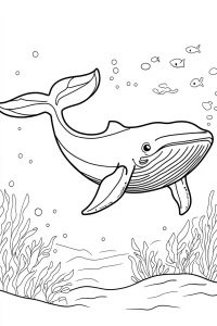 coloriage Baleine à imprimer pour enfant de 2 ans