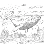 coloriage Baleine à imprimer pour enfant de 2 ans