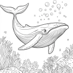 coloriage Baleine pour enfant