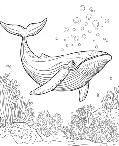 coloriage Baleine pour enfant