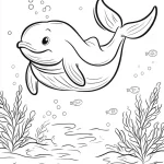coloriage Baleine pour enfant a imprimer gratuit