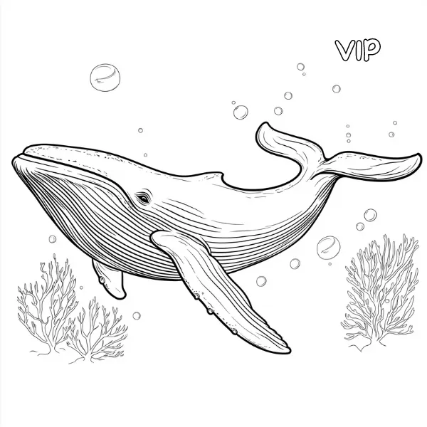 Tranh tô màu Baleine