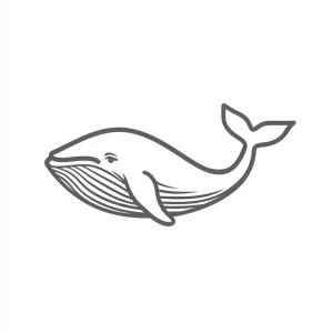 coloriage Baleine à imprimer pour enfant de 2 ans