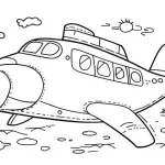 coloriage Bateau à imprimer pour enfant de 9 ans