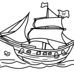 coloriage Bateau a dessiner et imprimer