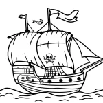 coloriage Bateau à imprimer pdf gratuit