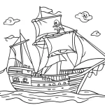 coloriage Bateau à imprimer gratuit