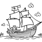 coloriage Bateau à imprimer pour enfant de 10 ans