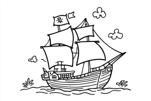coloriage Bateau à imprimer pour enfant de 10 ans