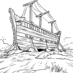 imprimer coloriage Bateau pour enfant