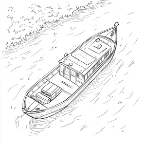 coloriage Bateau gratuit pour enfants