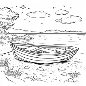 coloriage Bateau pour enfants a imprimer