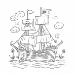 coloriage Bateau pour enfant de à imprimer