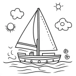 coloriage Bateau a dessiner en ligne