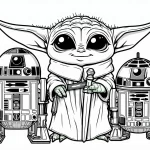 coloriage Bébé Yoda d