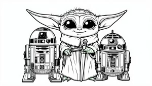 coloriage Bébé Yoda d