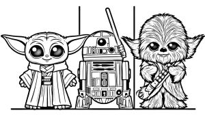 coloriage Bébé Yoda et dessin a imprimer