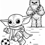 coloriage Bébé Yoda à imprimer gratuitement pdf