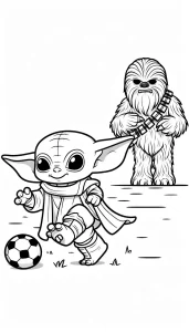 coloriage Bébé Yoda à imprimer gratuitement pdf