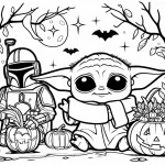coloriage Bébé Yoda d