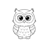 coloriage Bébé hibou à imprimer pdf gratuit