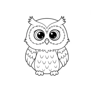 coloriage Bébé hibou à imprimer pdf gratuit