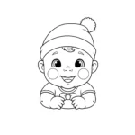 coloriage Bébé rayonnant à imprimer pour enfant de 7 ans