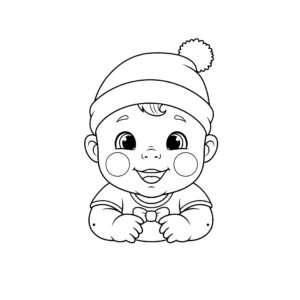 coloriage Bébé rayonnant à imprimer pour enfant de 7 ans