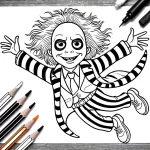 coloriage Beetlejuice d