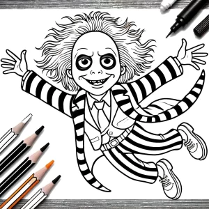 coloriage Beetlejuice d