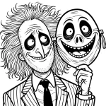 coloriage Beetlejuice a telecharger