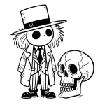 coloriage Beetlejuice à imprimer pour enfant de 7 ans