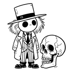 coloriage Beetlejuice à imprimer pour enfant de 7 ans