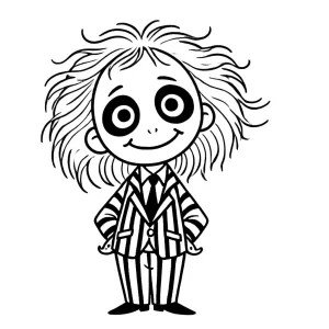 coloriage Beetlejuice pour enfants a imprimer gratuit