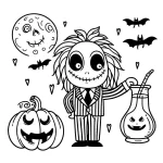 coloriage Beetlejuice de pour enfants