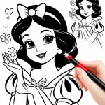 télécharger coloriage Blanche Neige gratuit